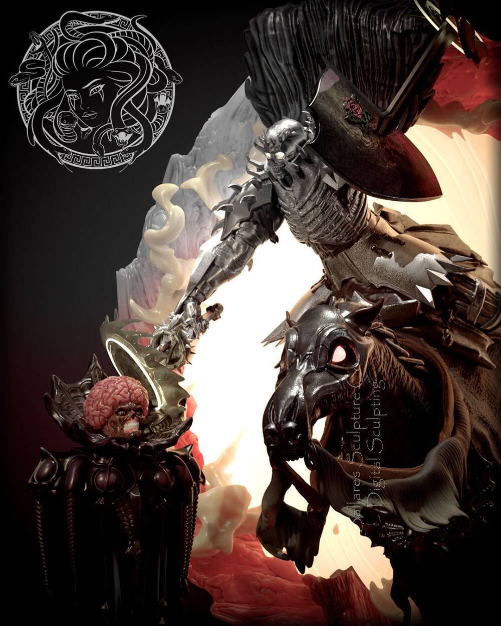 1000x1250 Berserk Skull Knight Model