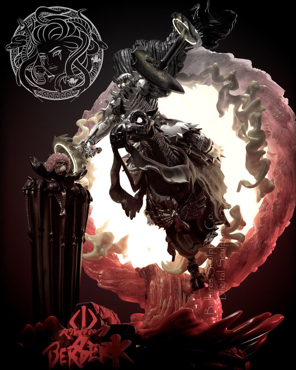 1000x1250 Berserk Skull Knight Model