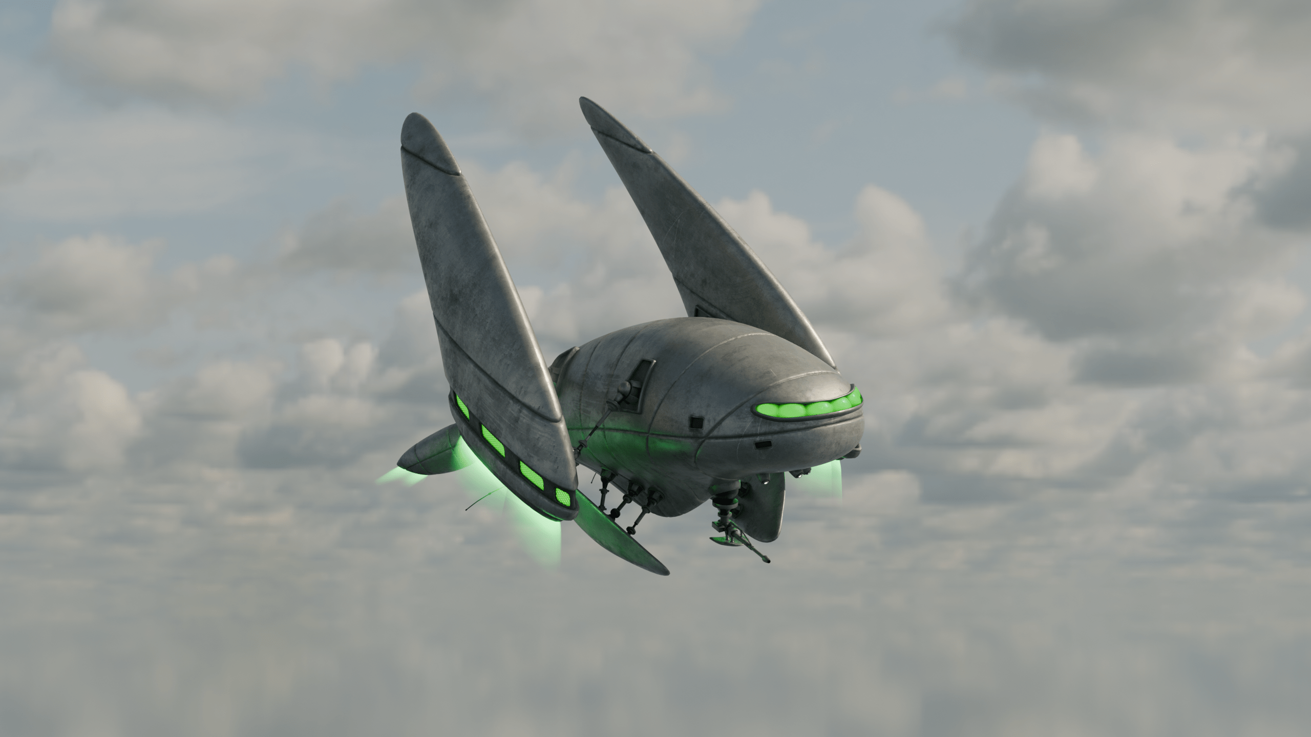 2560x1440 Jeff Wayne Flying Machine Blender HD model