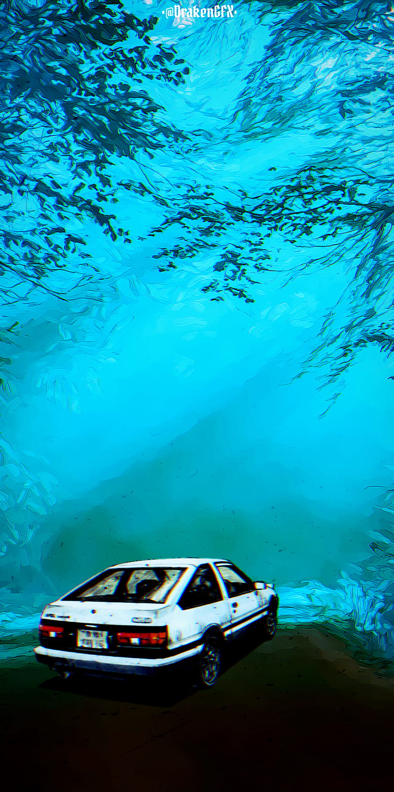 800x1606 Initial D, Project D, Fujiwara Takumi, Toyota Trueno, car, manga, Hachi roku, HD phone wallpaper