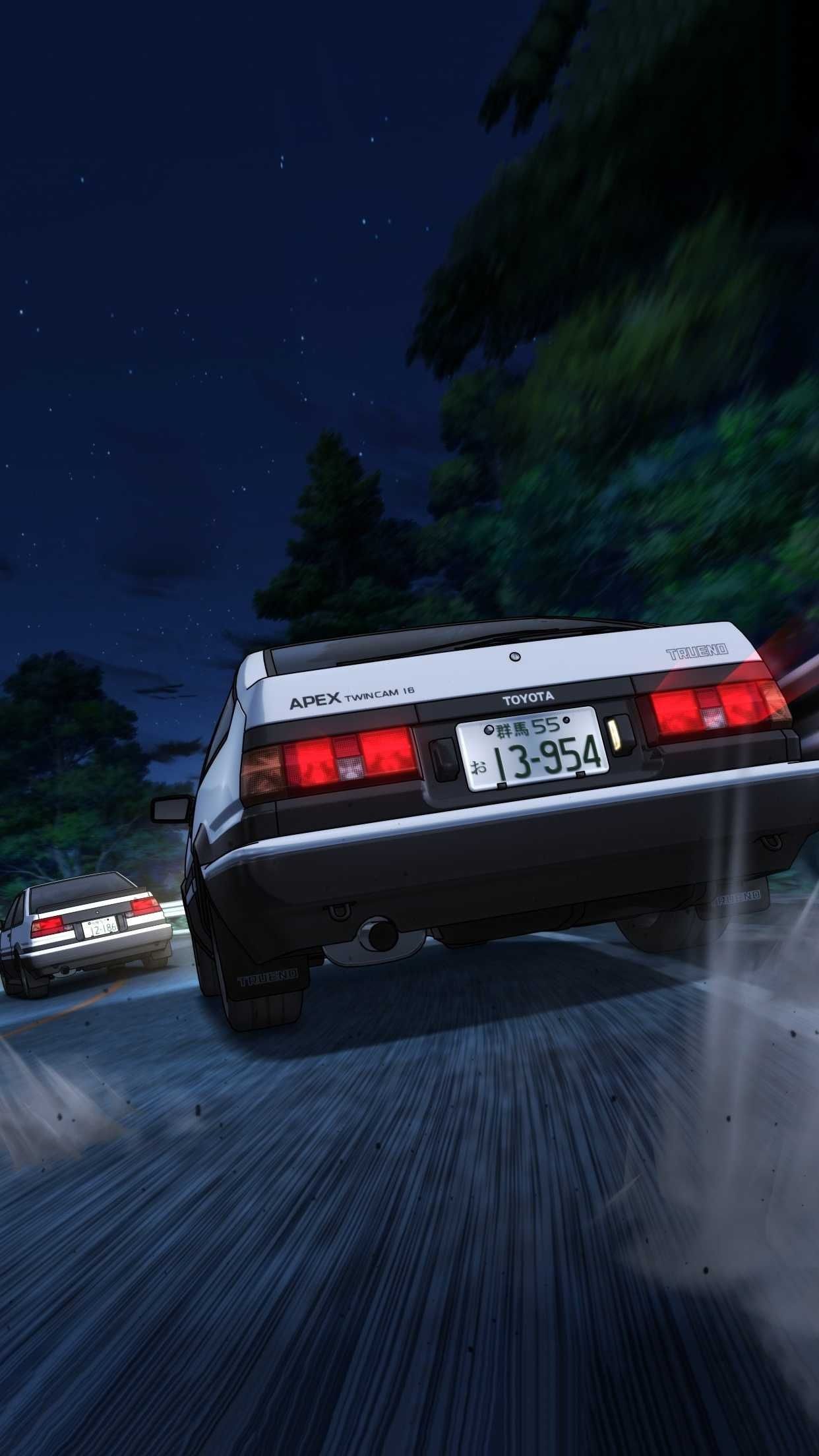 1242x2208 Initial D Wallpaper