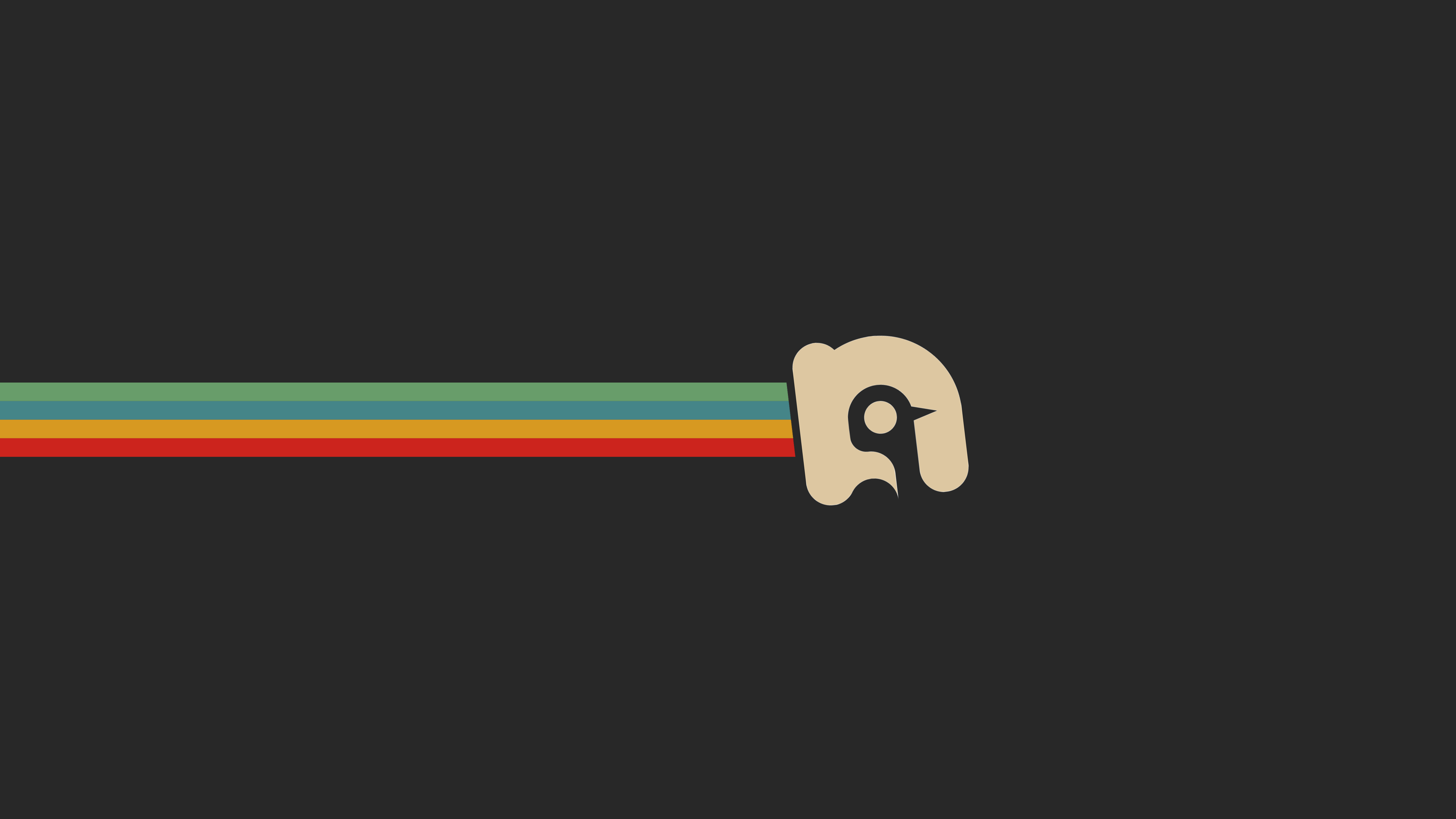 3840x2160 some Gruvbox Themed Nobara logo wallpaper