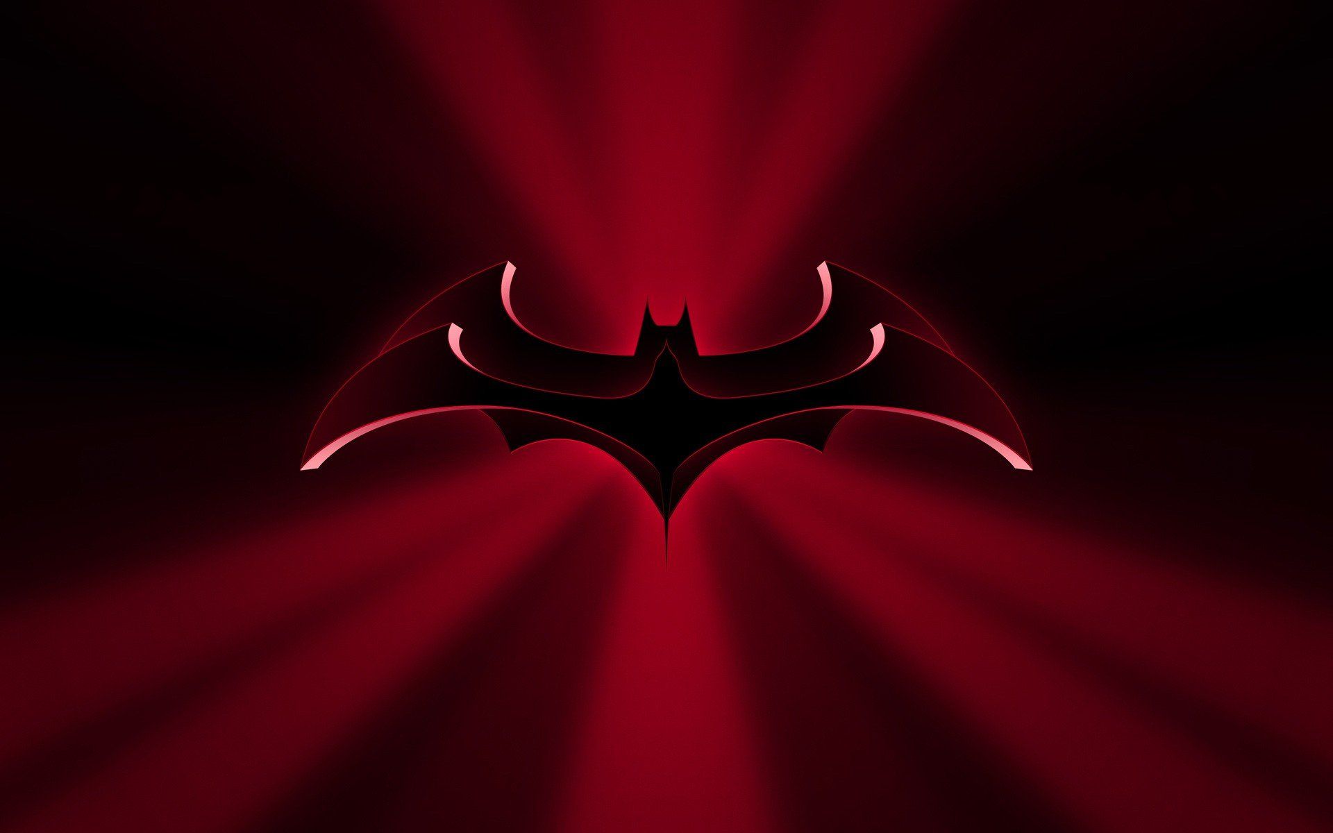 1920x1200 HD Batman Logo in Red Striking DC Comics Wallpaperx1200