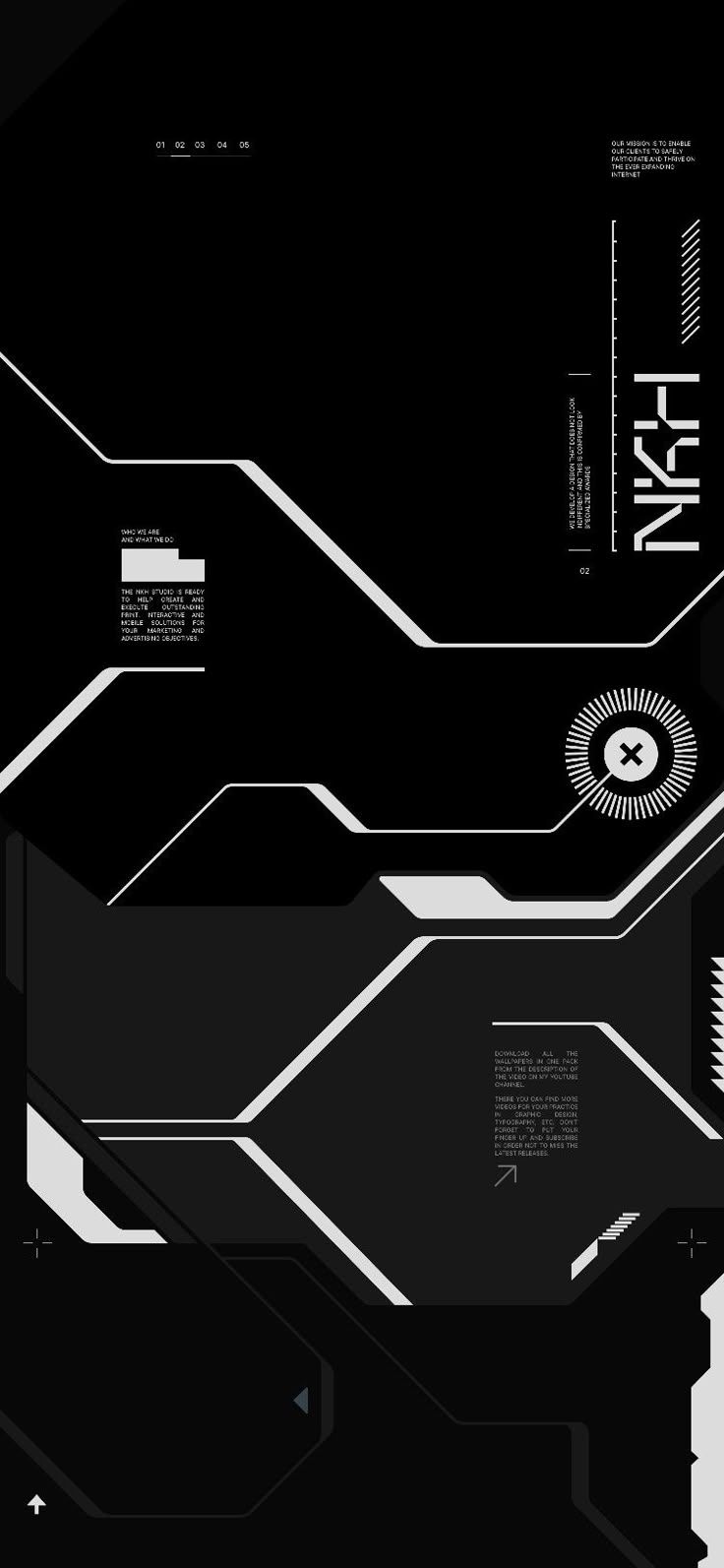 736x1593 Minimalist Black and White Wallpaper