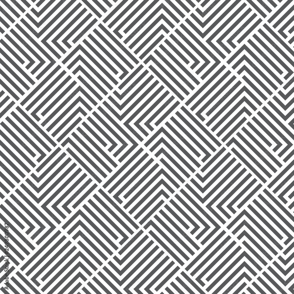 1000x1000 Image vectorielle Stock pattern with black white striped lines. Geometric tile in op art style. Vector illusive background, texture. Futuristic element, technologic design. pattern clean for fabric, wallpaper, printing