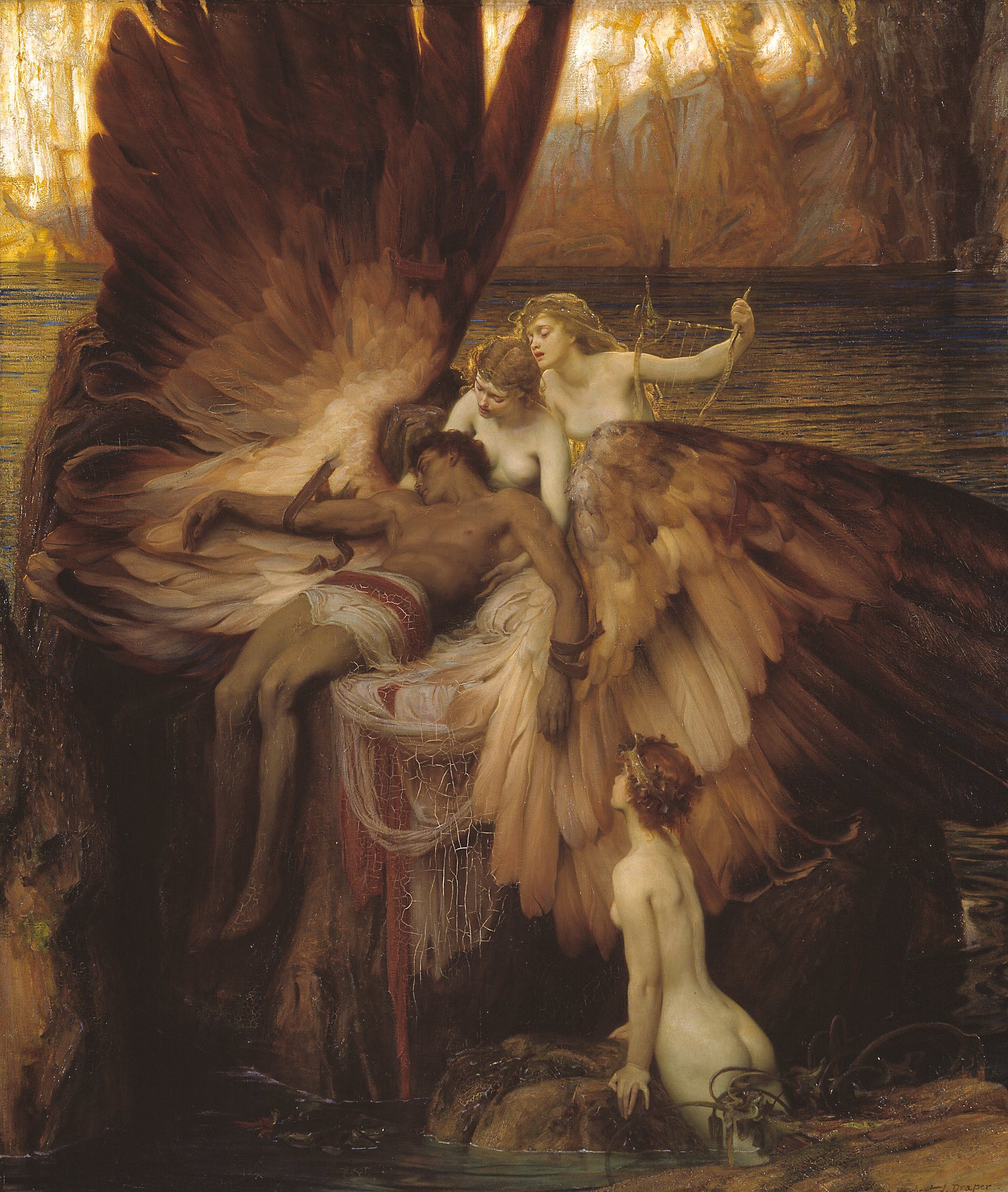 2285x2703 Herbert Draper Lament for Icarus Art