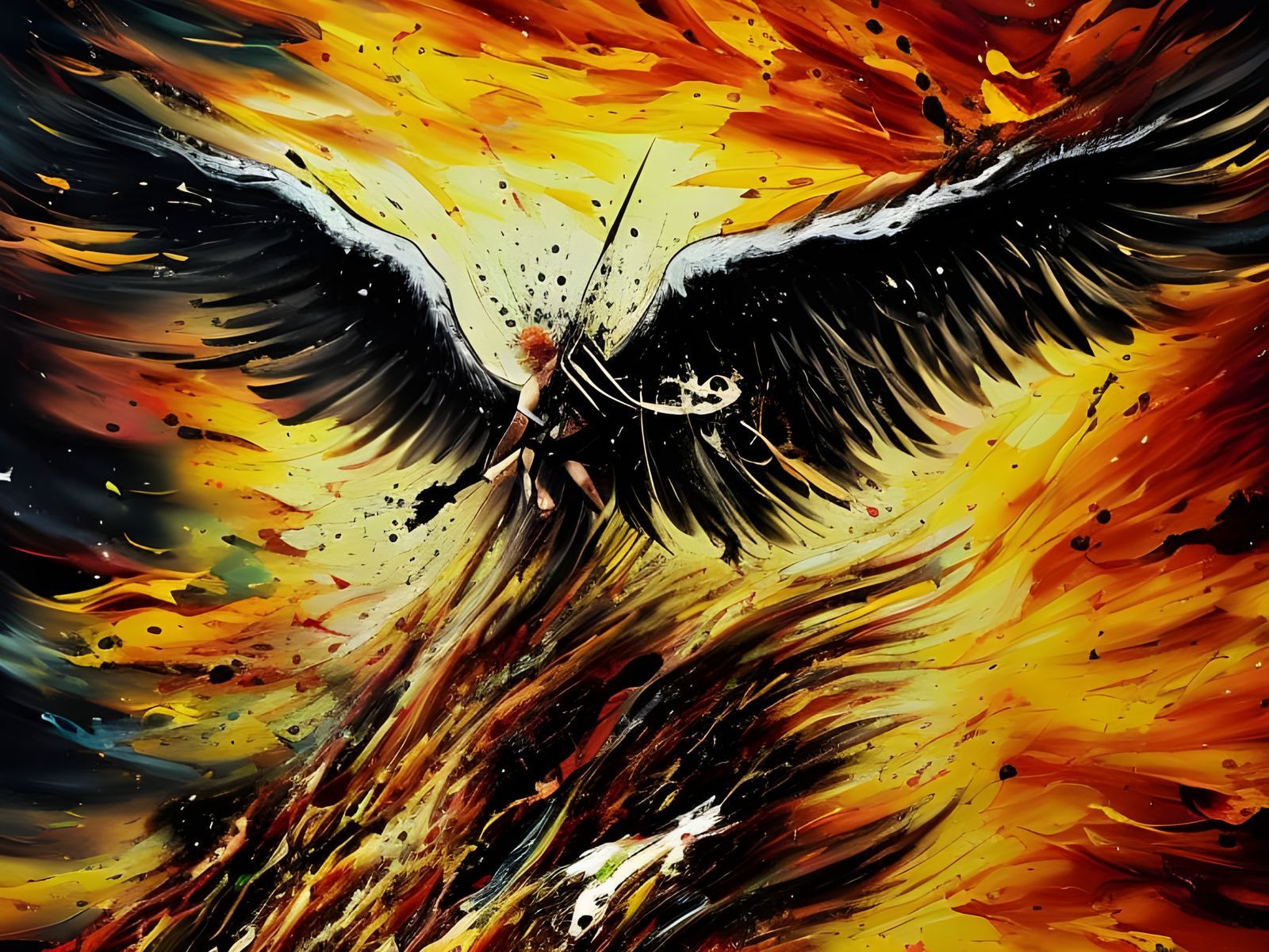 1600x1200 The Fall of Icarus' Descent: A Rococo Speed Paintin