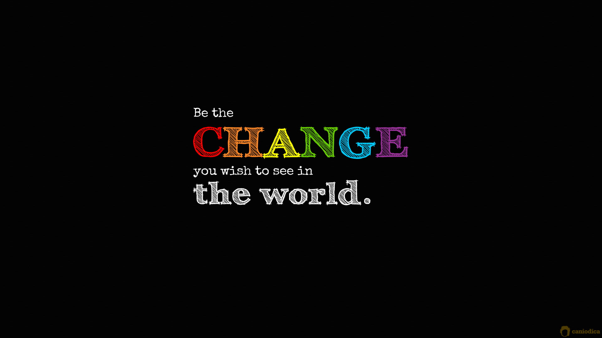 1920x1080 Be the change you wish to see in the world. text screenshot, Mahatma Gandhi, dark, black, quote HD wallpaper