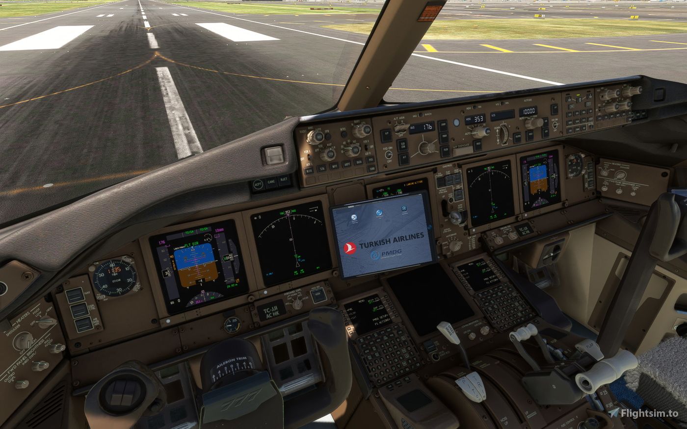 1400x875 Boeing 777 Turkish Airlines EFB Custom Wallpaper for Microsoft Flight Simulator