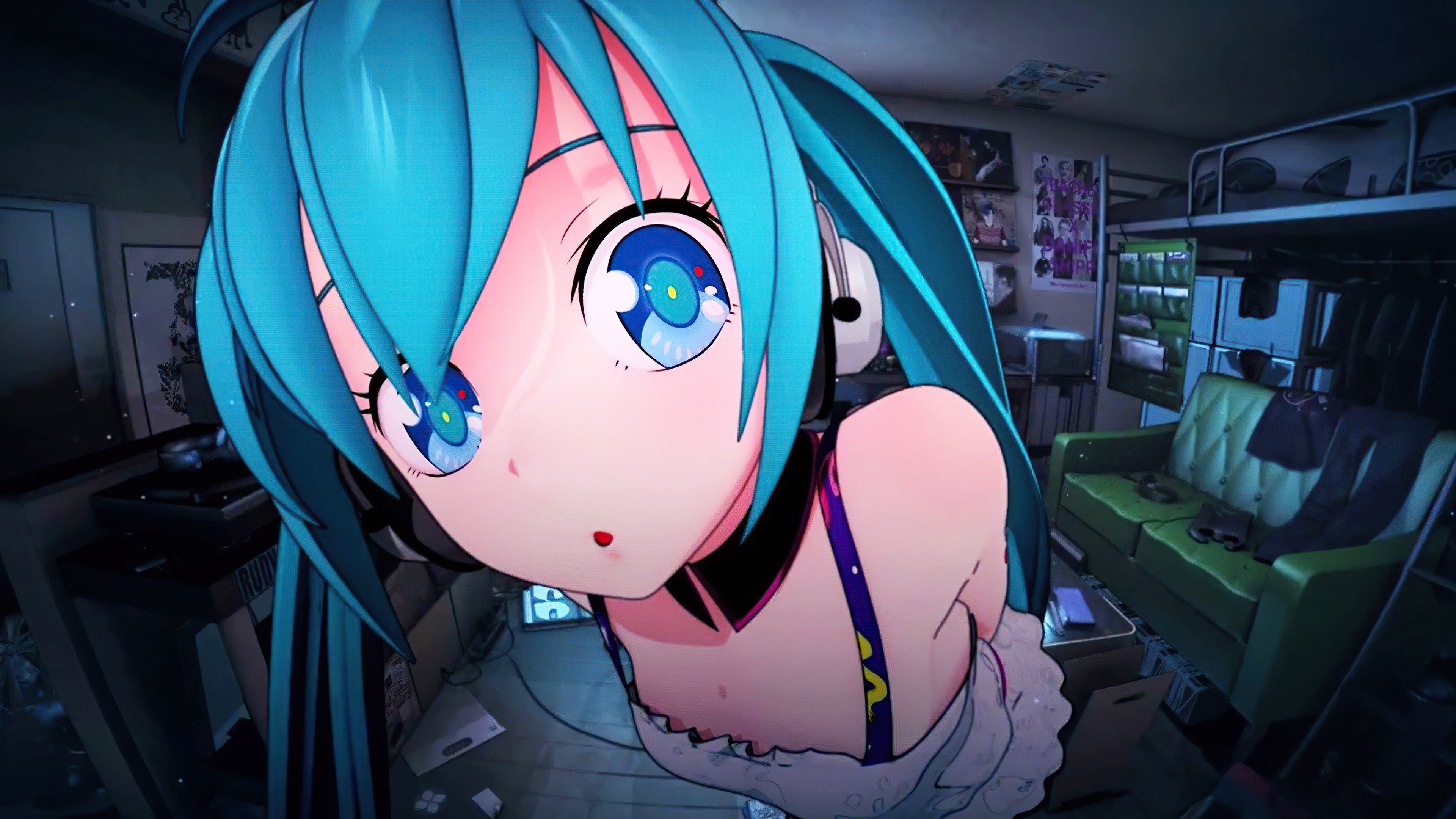 3840x2160 Hatsune Miku Closeup Big Eyes 4k Wallpaper, HD Anime Wallpaper, 4k Wallpaper , Image, Background, Photos and Picture
