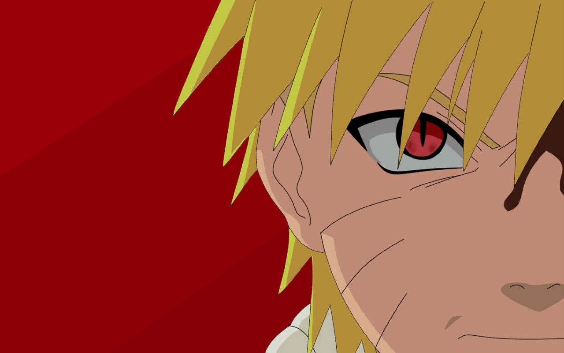 1920x1200 Wallpaper Red, Blood, Game, Naruto, Close Up, Anime, Face, Blonde For Mobile And Desktop, Section сёнэн, Resolution 1920x1200