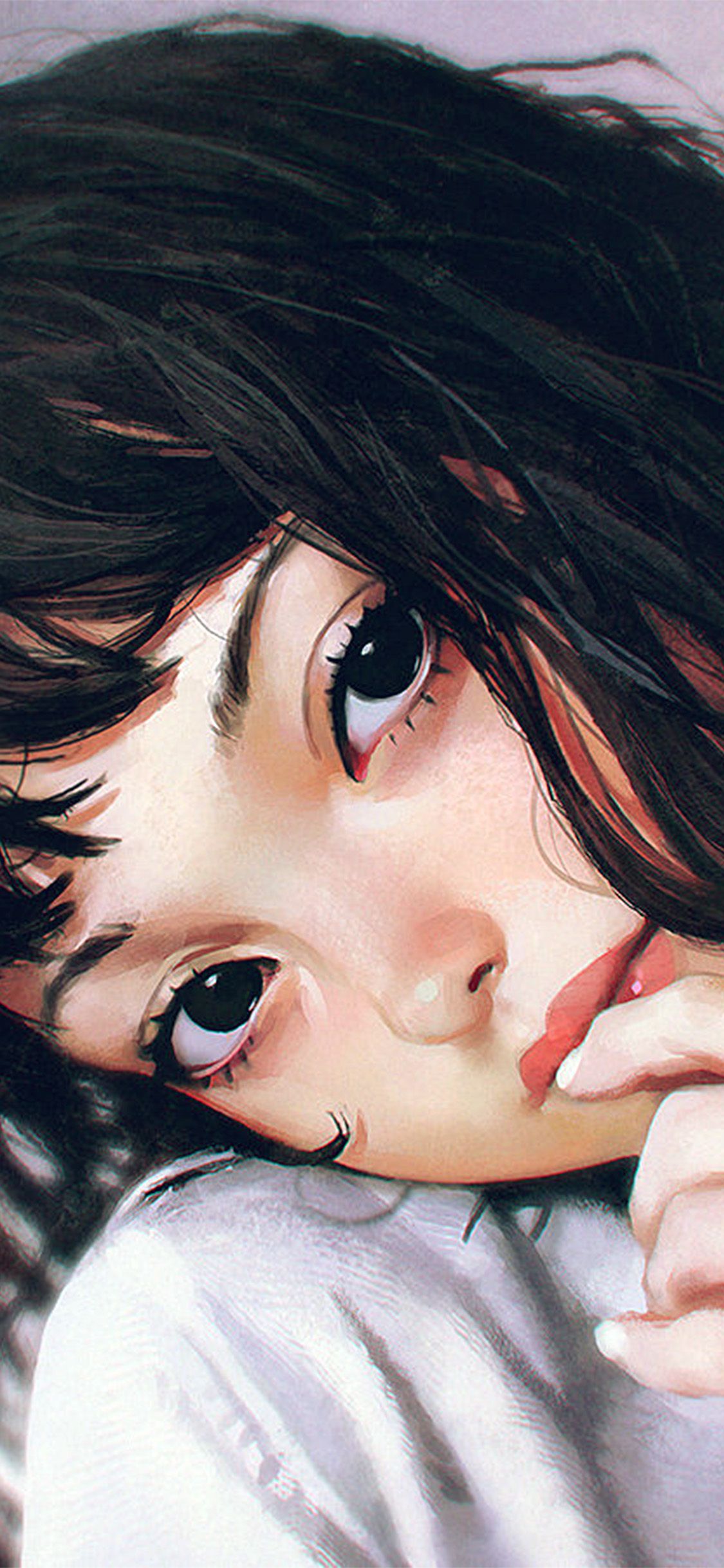 1125x2436 iPhone X wallpaper. ilya face anime girl art hair