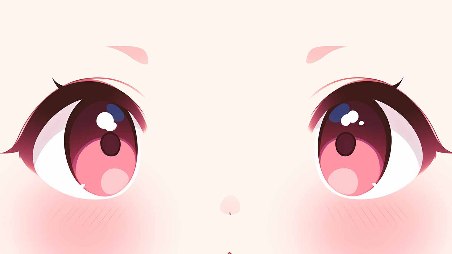 1536x864 Anime Pink Eyes Close Up Desktop Wallpaper