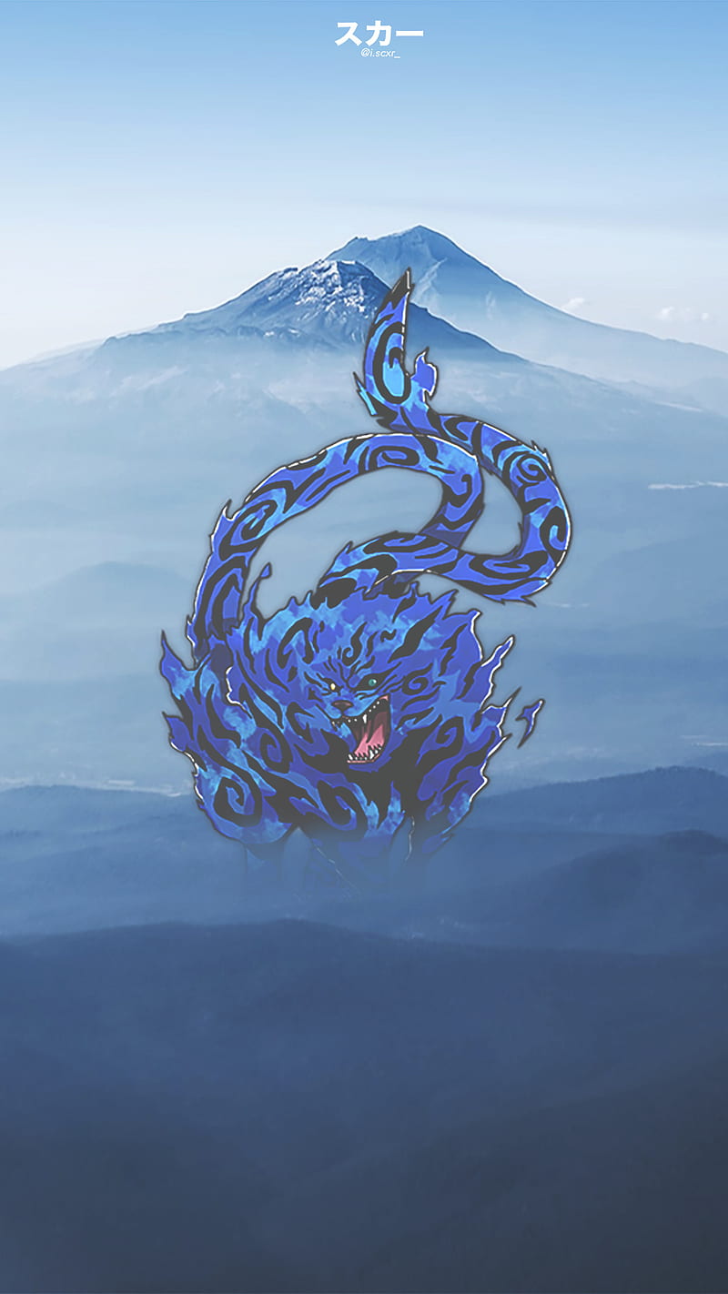 800x1422 Matatabi x Hills, anime, anime edits, jinchuriki, landscape, naruto, naruto shippuden, HD phone wallpaper