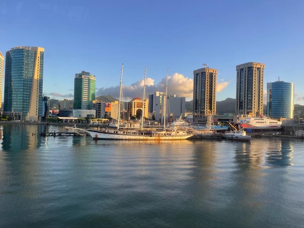 1024x768 M husband took this picture of the Port of Spain waterfront as he was coming in on the ferry from Tobago. I think it's a beautiful shot