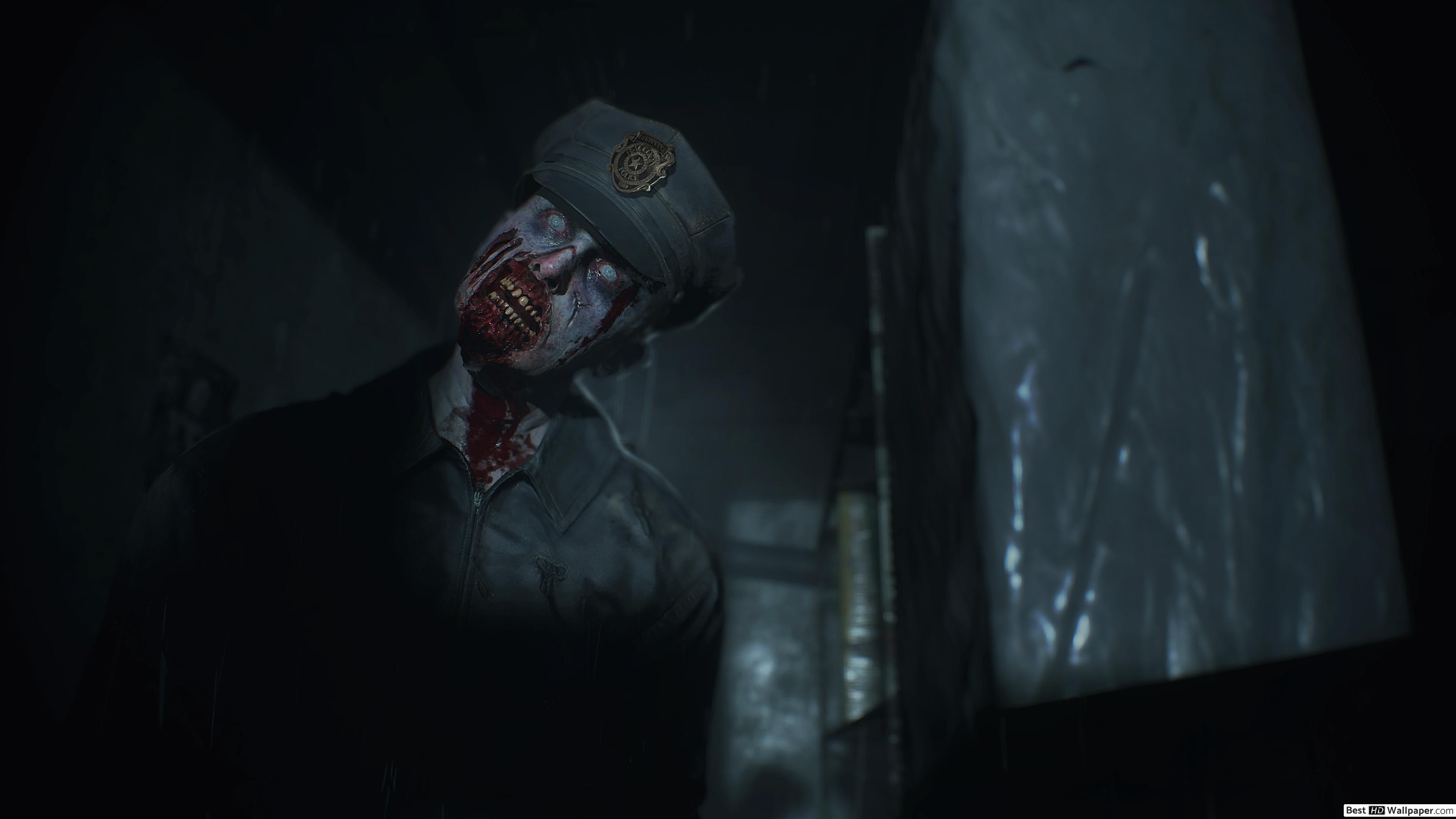 3840x2160 Resident Evil Police Zombie HD wallpaper download