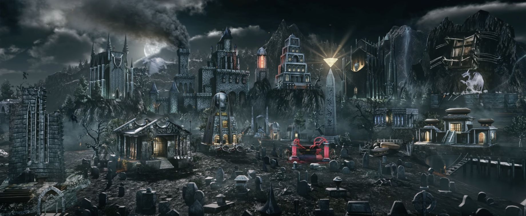 1840x758 Artist Remakes Heroes of Might and Magic III's Necropolis Town