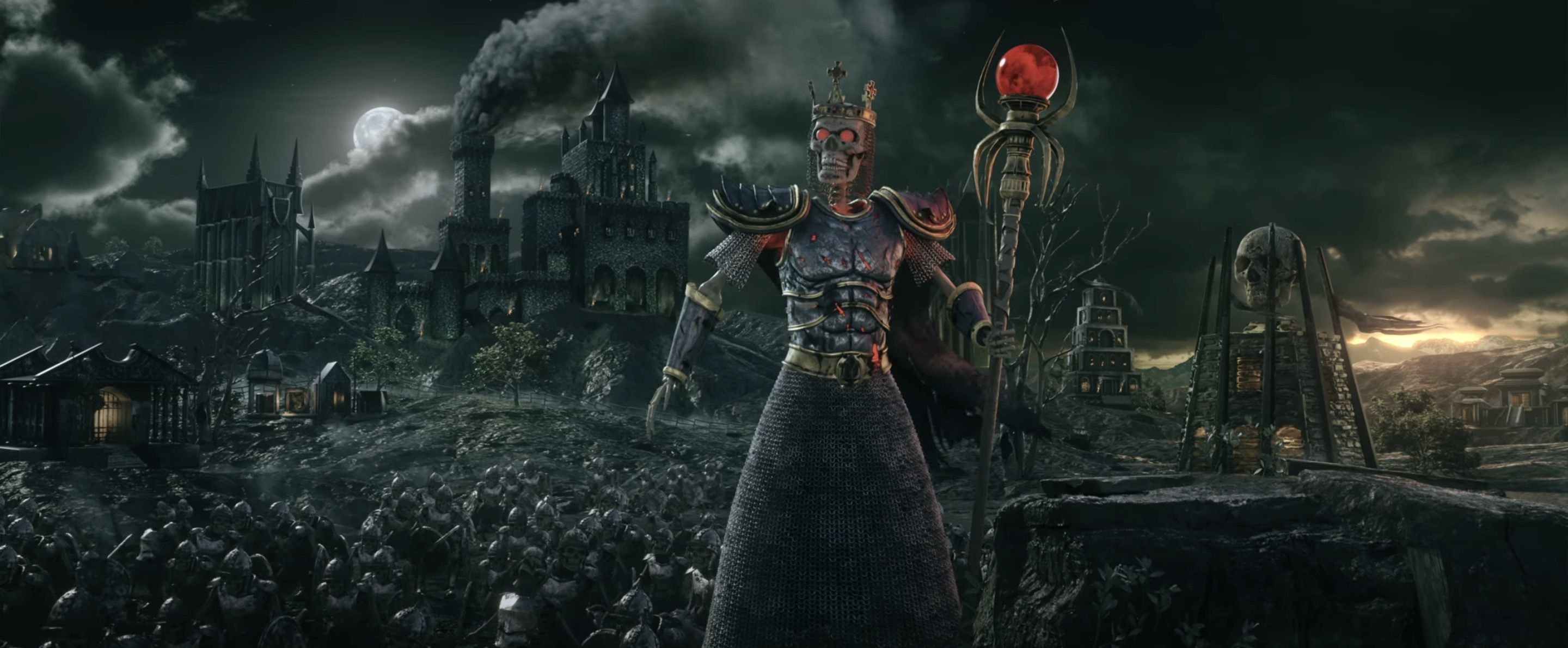 2880x1190 Artist Remakes Heroes of Might and Magic III's Necropolis Town