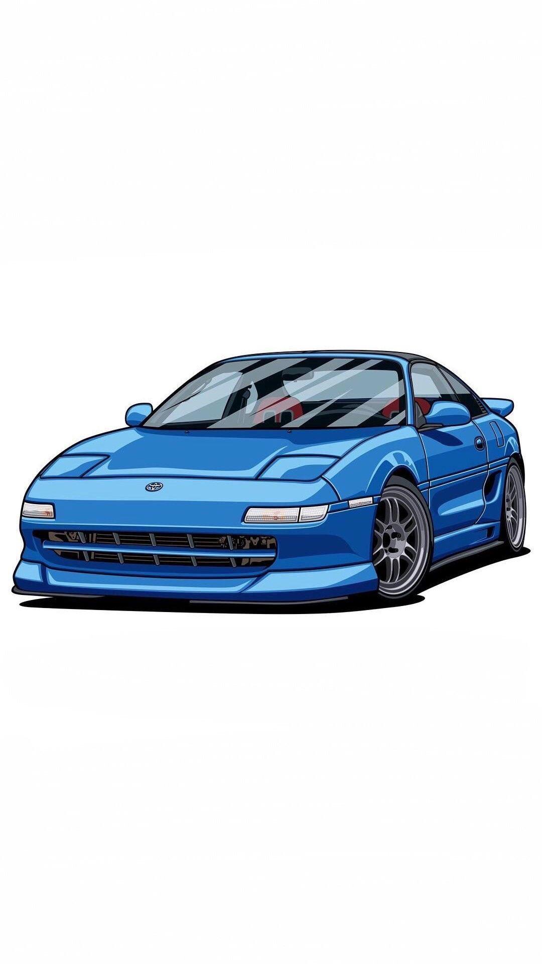 1080x1920 Toyota MR2 SW20 light and dark wallpaper