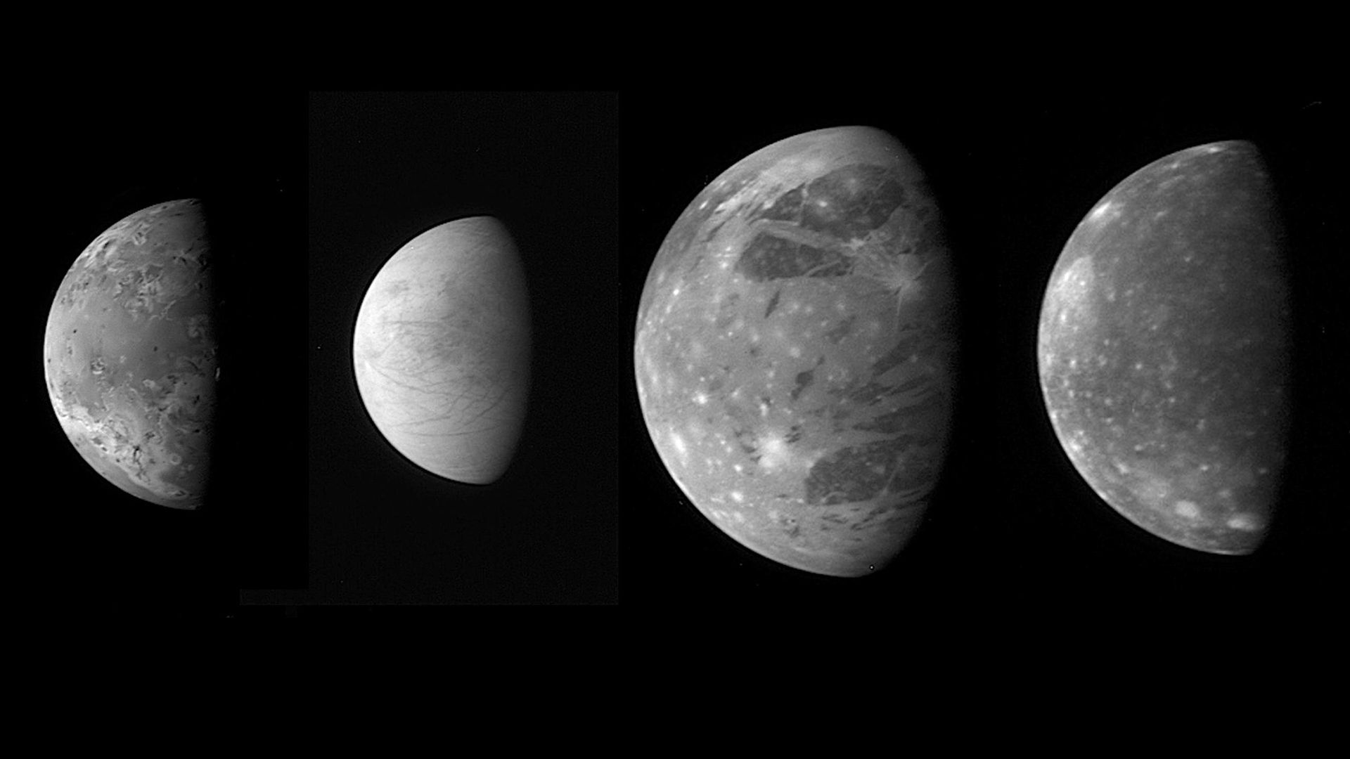1920x1080 NASA SVS. Jupiter's Many Moons