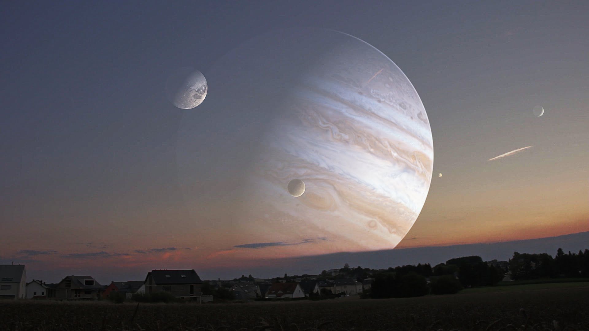 1920x1080 If Earth were a Moon of Jupiter. Space picture, Planets wallpaper, Science and nature Wallpaper