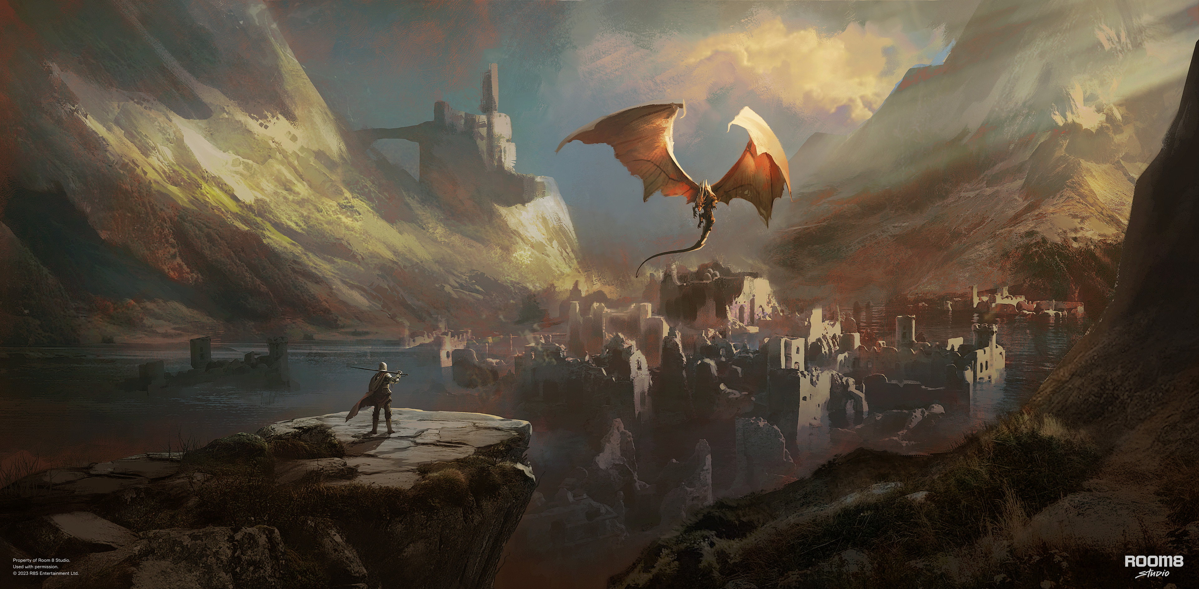 3840x1886 Fantasy Dragon HD Warrior Wallpaper, HD Fantasy 4K Wallpaper, Image and Background