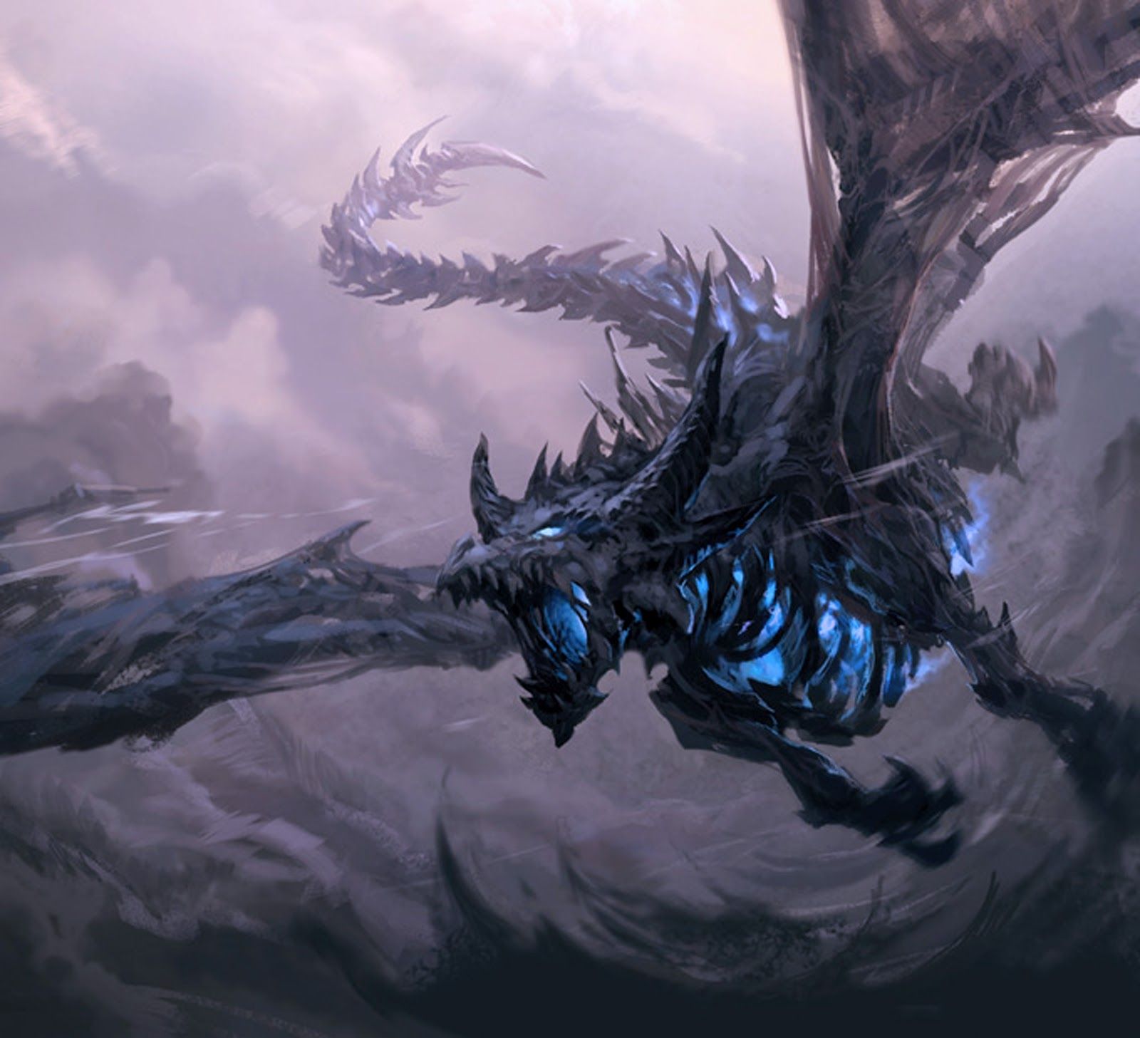 1600x1457 Zombie Dragon Wallpaper