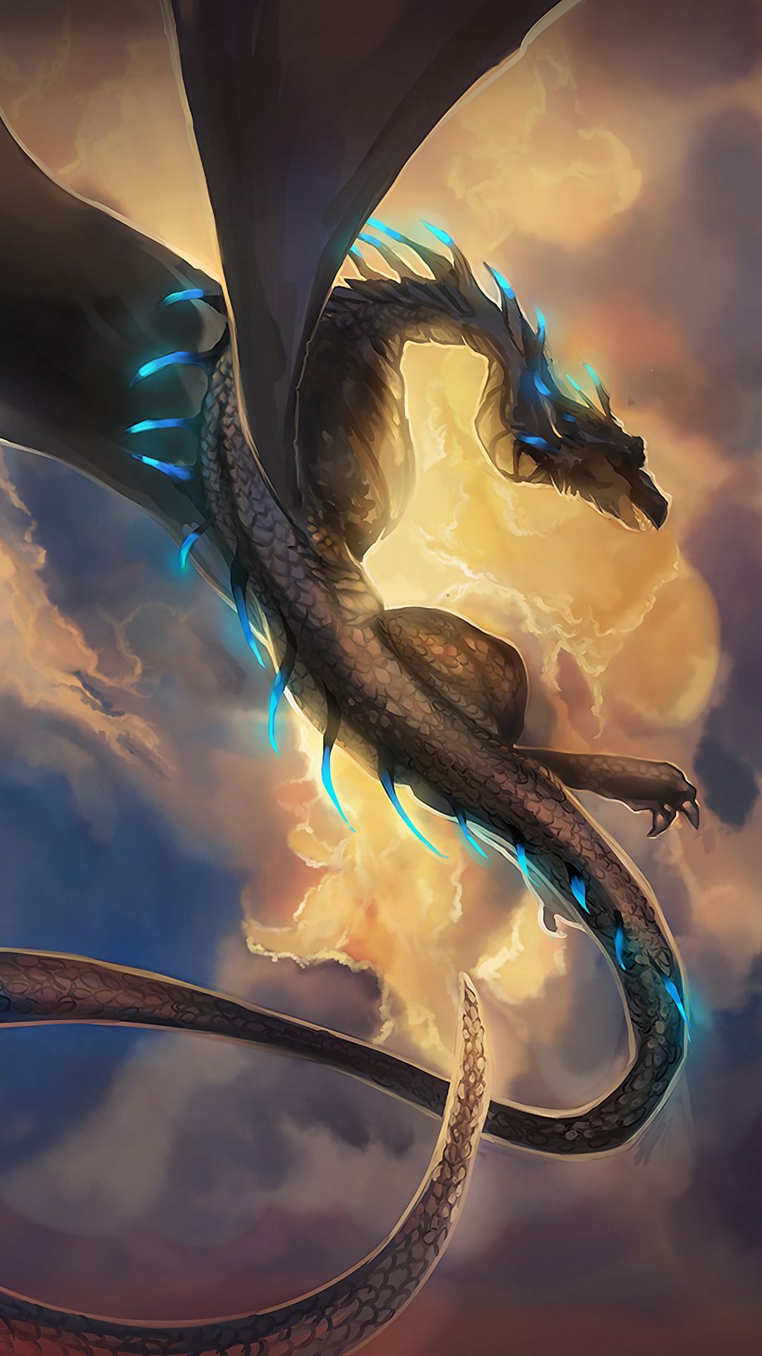 1080x1920 Download wallpaper 1080x1920 dragon, snake, fantasy, art samsung galaxy s s note, sony xperia z, z z z htc one, lenovo vibe HD background