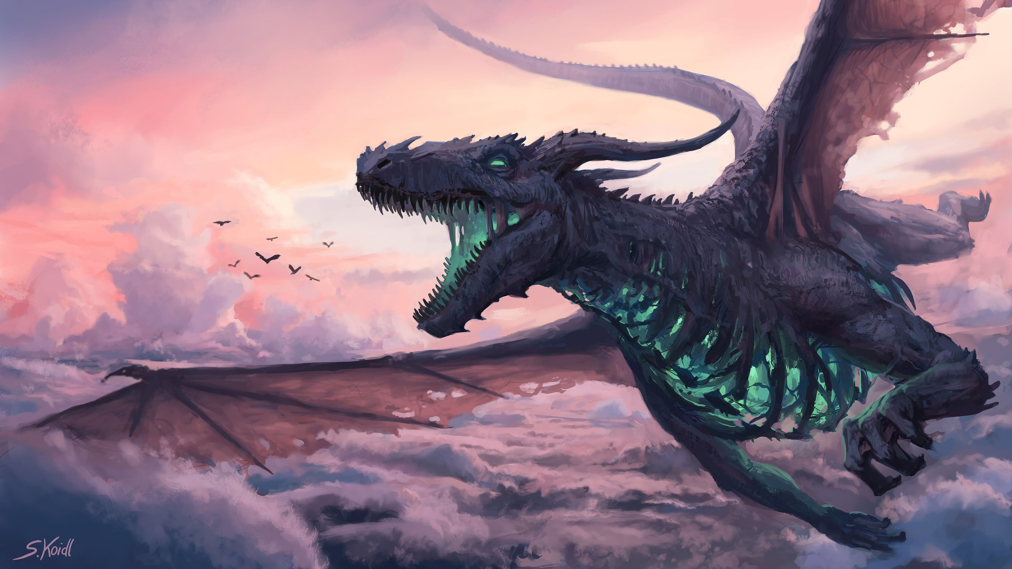 3840x2160 Dragon Fantasy 4K Wallpaper HD