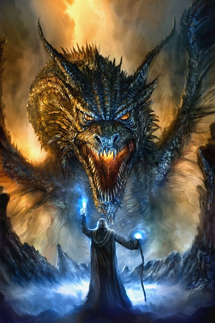 850x1275 Fantasy Dragon (, Phone, Tablet), Wizards and Dragons HD phone wallpaper