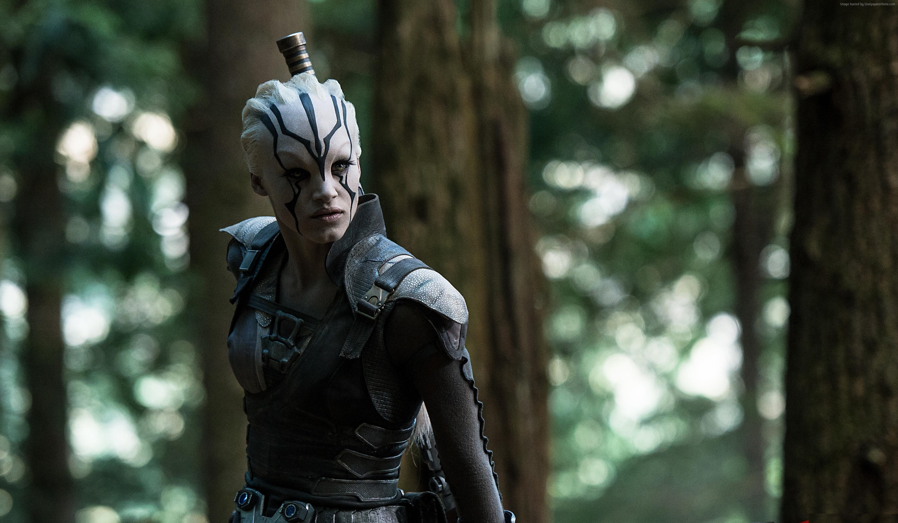 3737x2178 Person with black paint on face illustration, Star Trek Beyond, Jaylah HD wallpaper