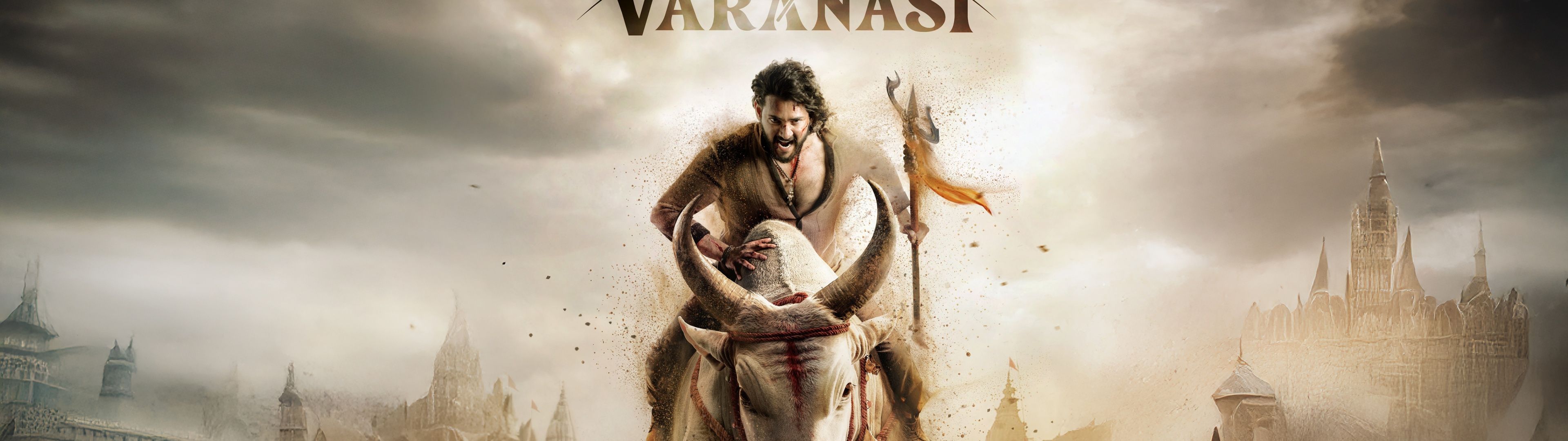 3840x1080 Varanasi (2027) Wallpaper 4K, Mahesh Babu, Indian movies