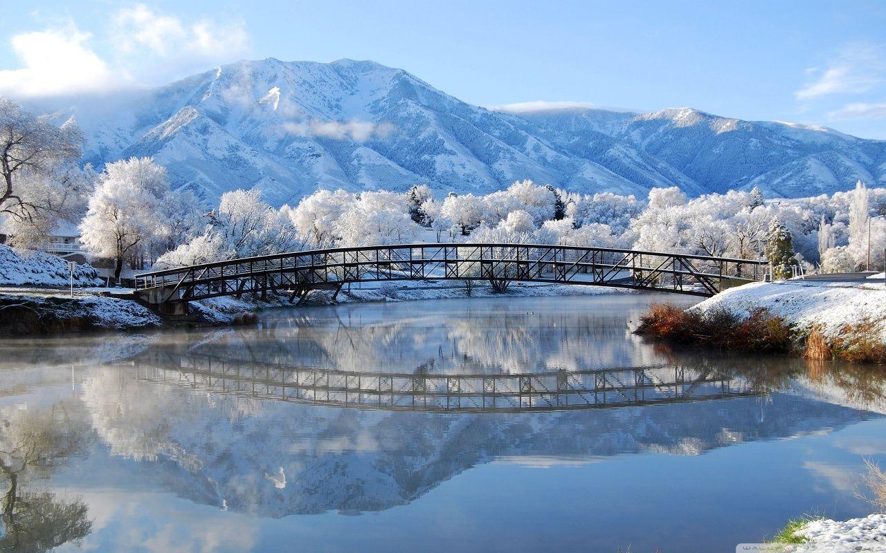 1280x800 Beautiful Winter Scene Ultra HD Desktop Background Wallpaper