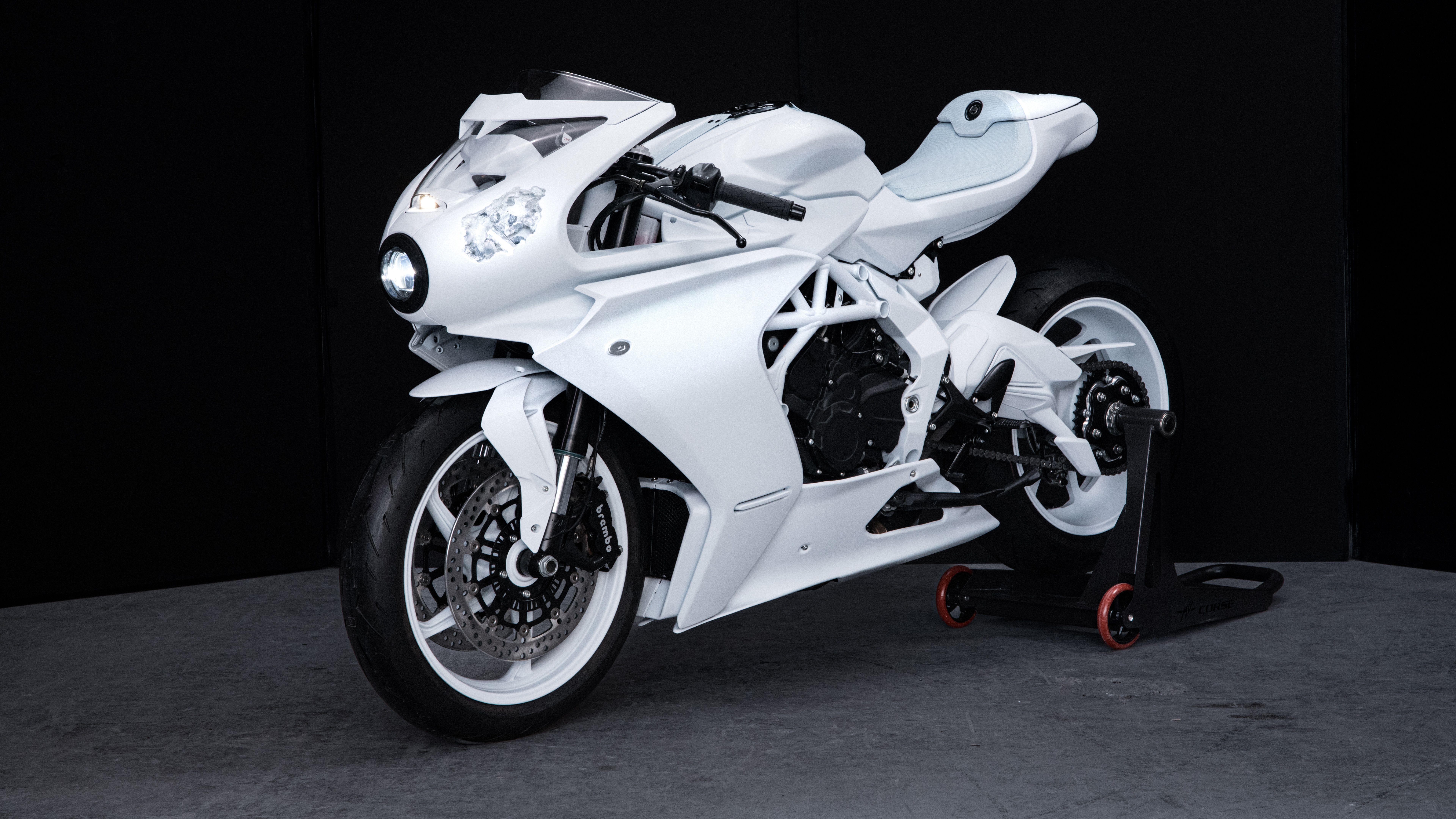 7680x4320 Wallpaper white, motorcycle, white, MV Agusta, bikes, Sport Bike, Superveloce, 2024 for mobile and desktop, section мотоциклы, resolution 7680x4320