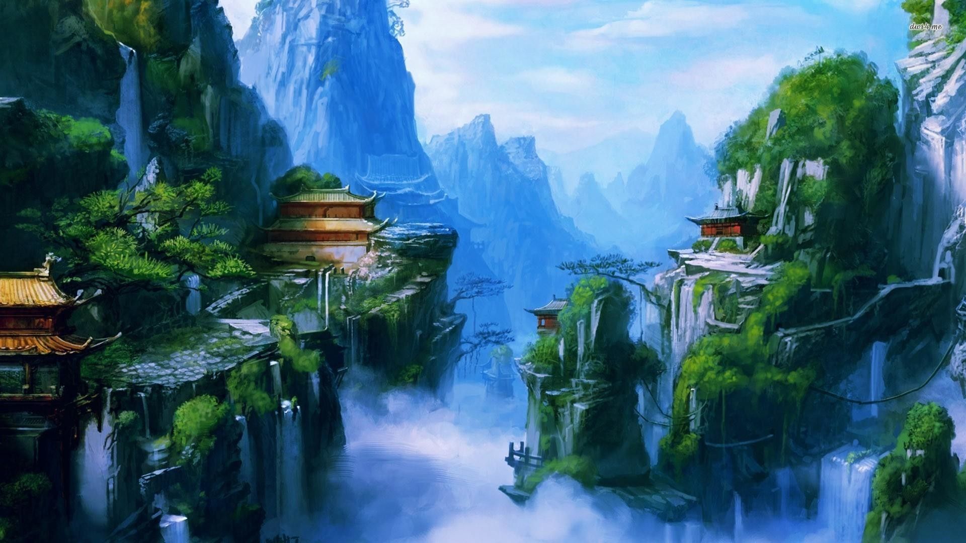 1920x1080 Chinese Village Wallpaper