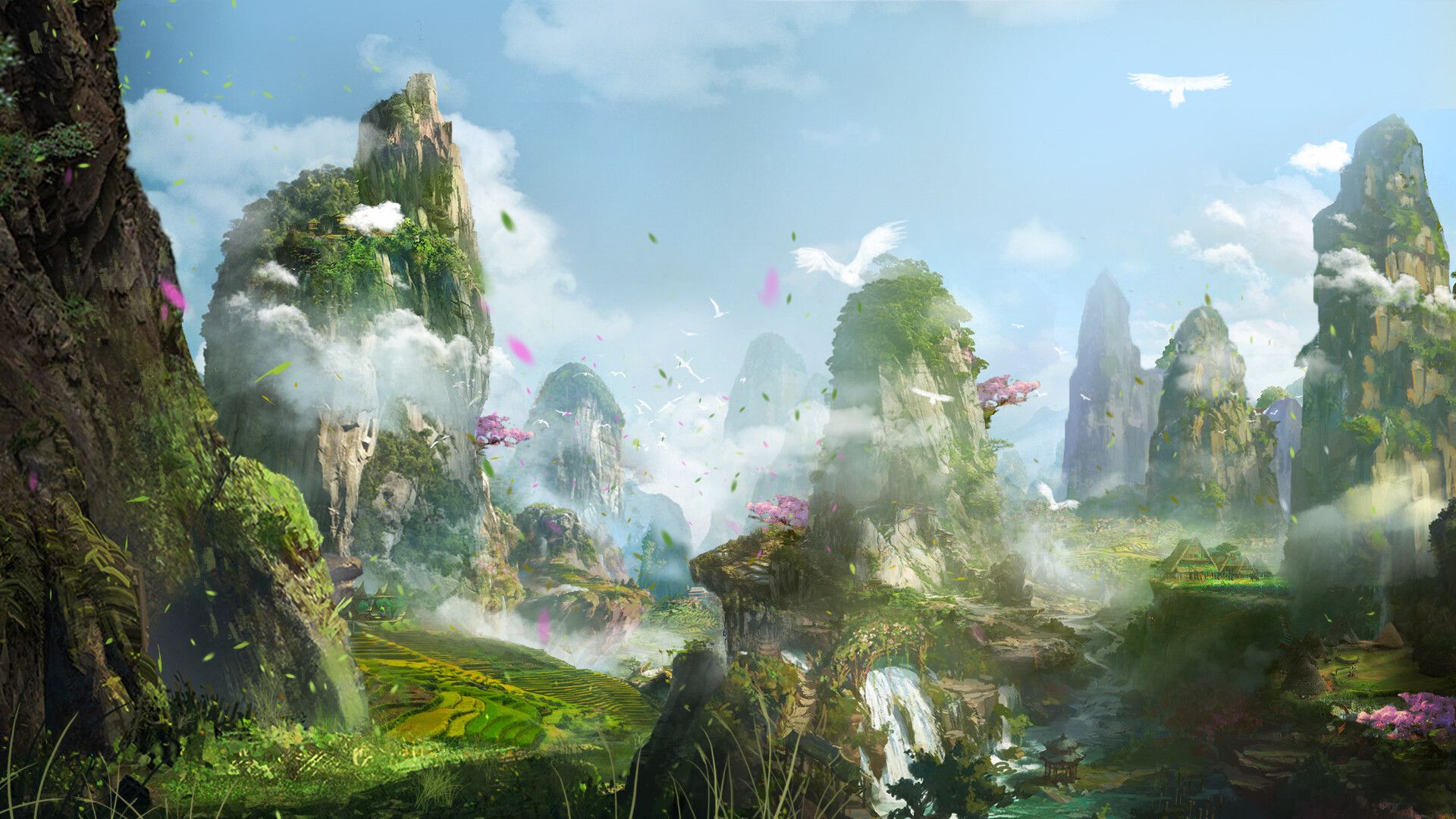 1920x1080 Concept Art asian village 3