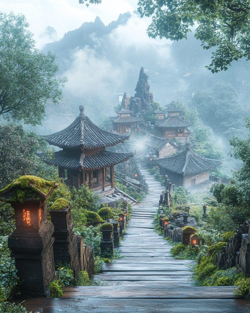 819x1024 The Way to an Ancient Chinese Village