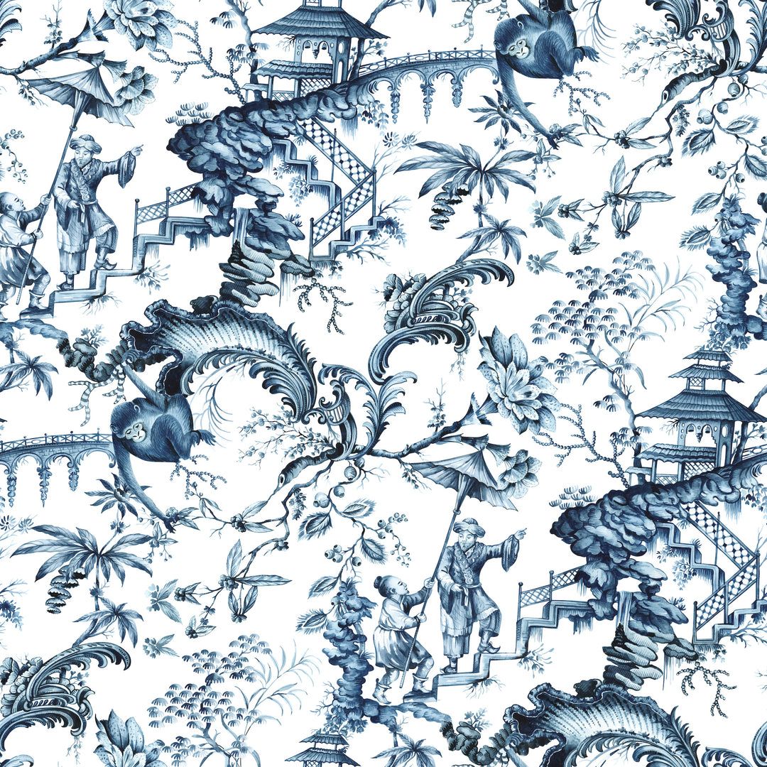 1080x1080 Old World Village Wallpaper, High End Blue Asian Landscape