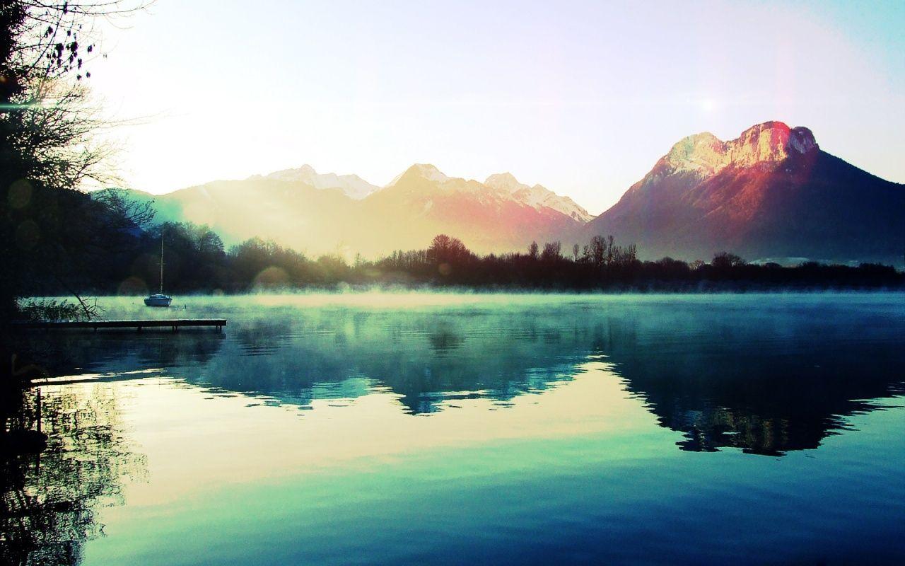 1280x800 Mountain Lake desktop PC and Mac wallpaper