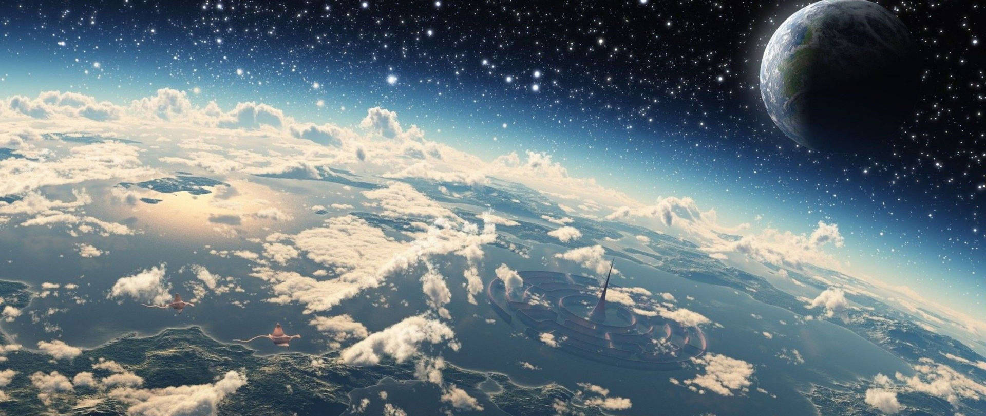 1920x810 Download Outerspace 4k Ultra Widescreen Wallpaper
