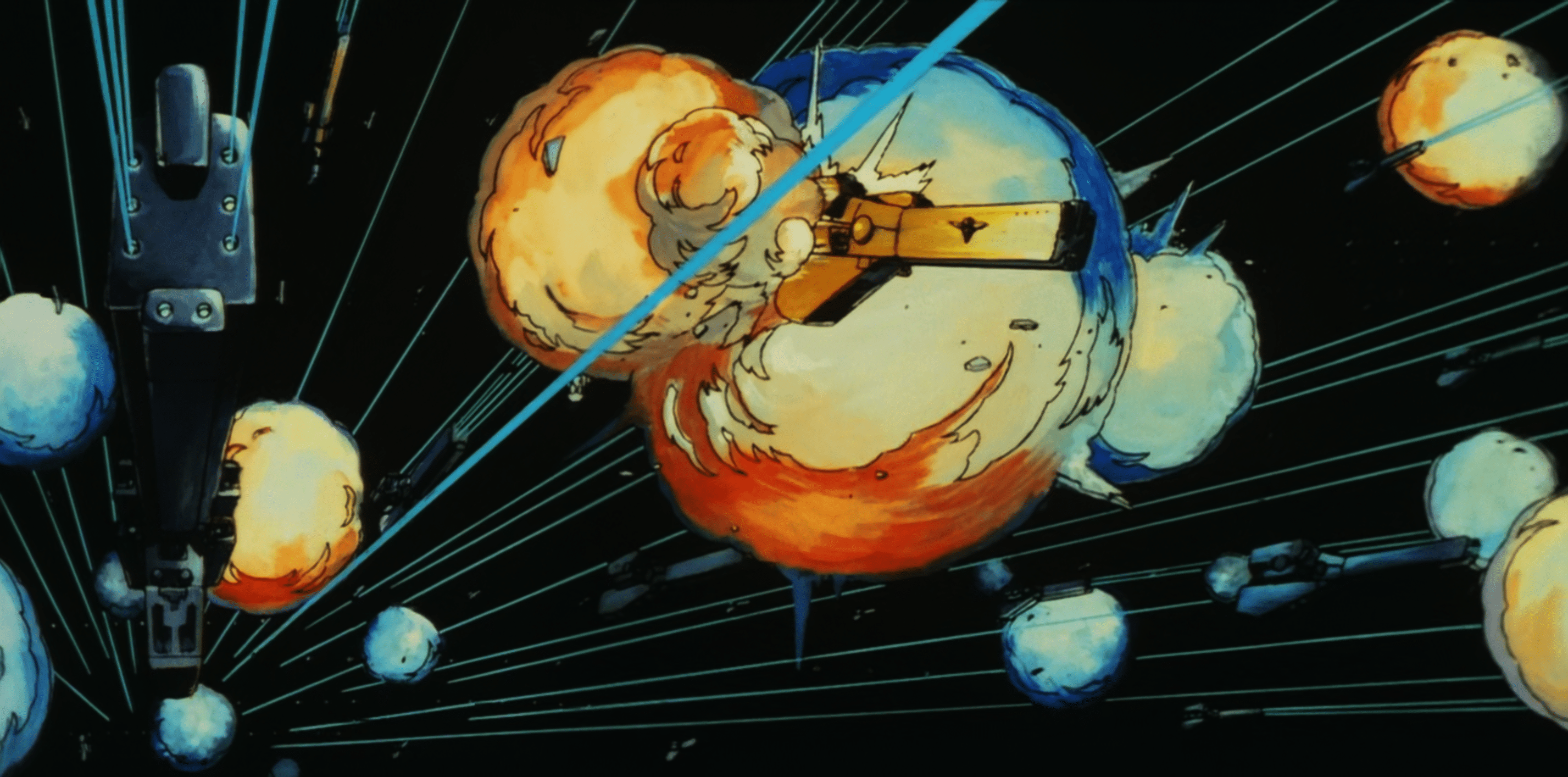 2854x1414 Widescreen Space battle wallpaper