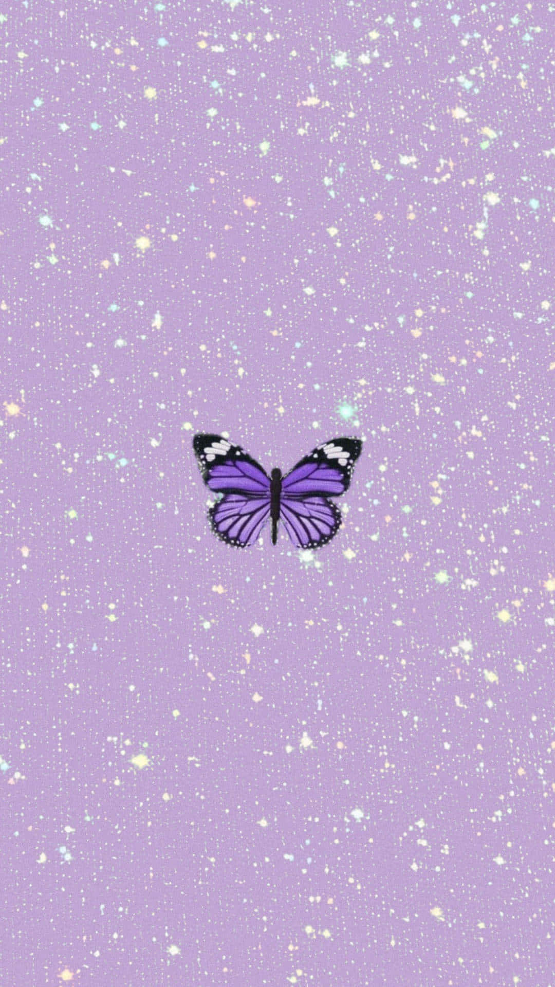 1080x1920 Download Mystical Purple Butterfly On Floral Background