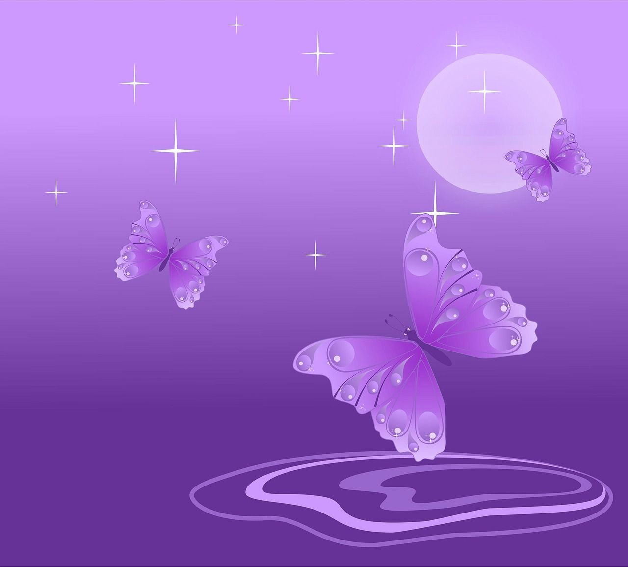 1280x1155 Butterfly, purple, white, design, insect