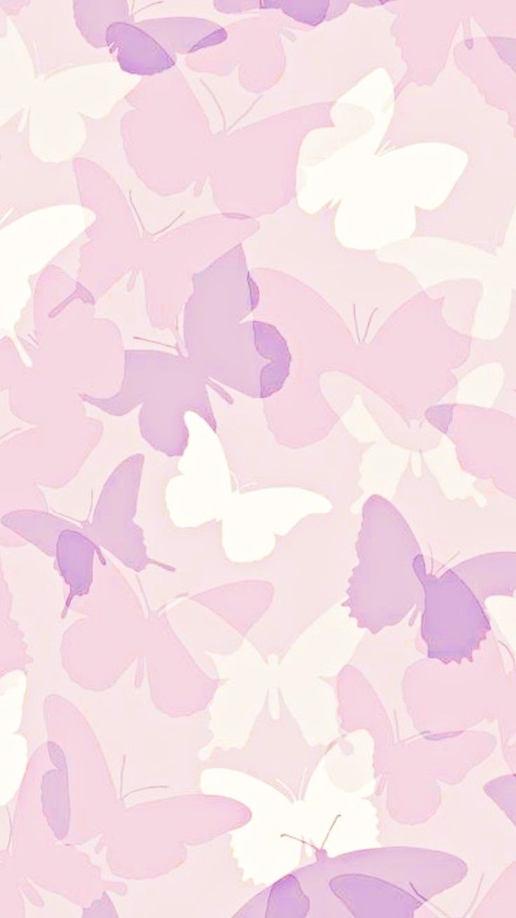 736x1309 Pink butterfly wallpaper