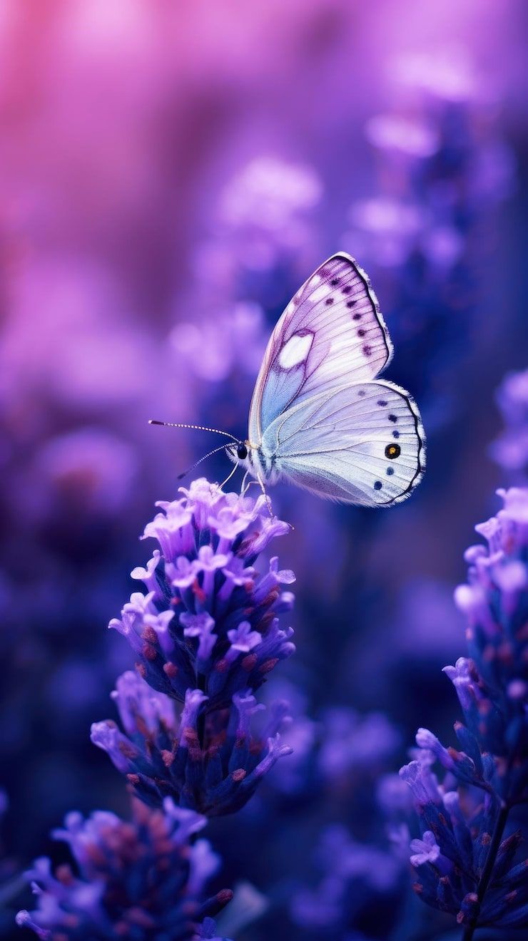 740x1320 Purple butterfly iphone wallpaper Image