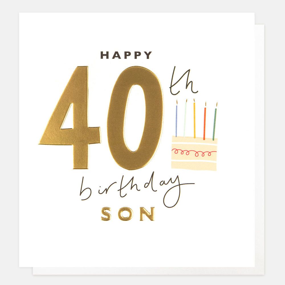 1000x1000 Cake 40th Birthday Card For Son