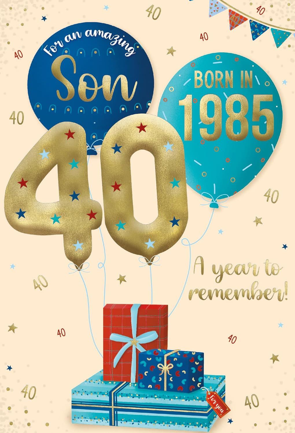 1020x1500 Son 40th Birthday Card Birthday Year You Were Born 1986