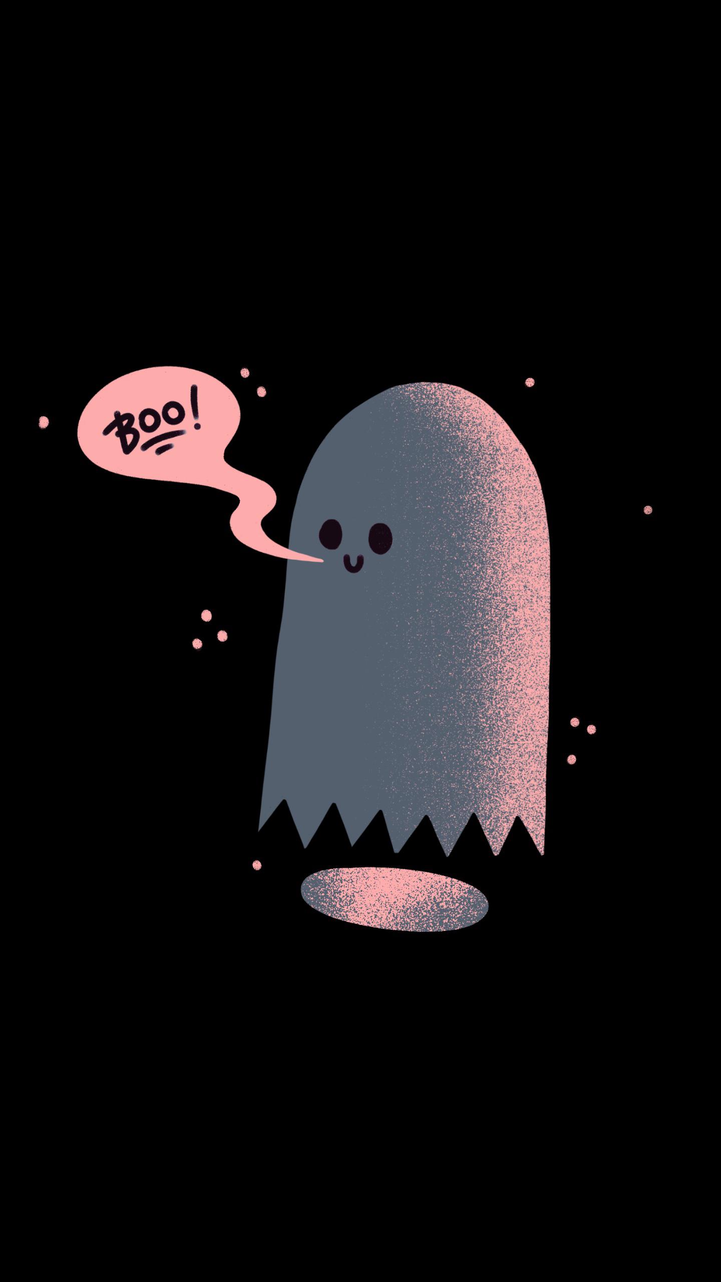 1440x2560 Little Booo!!!! cute minimalist wallpaper (1440x2560)