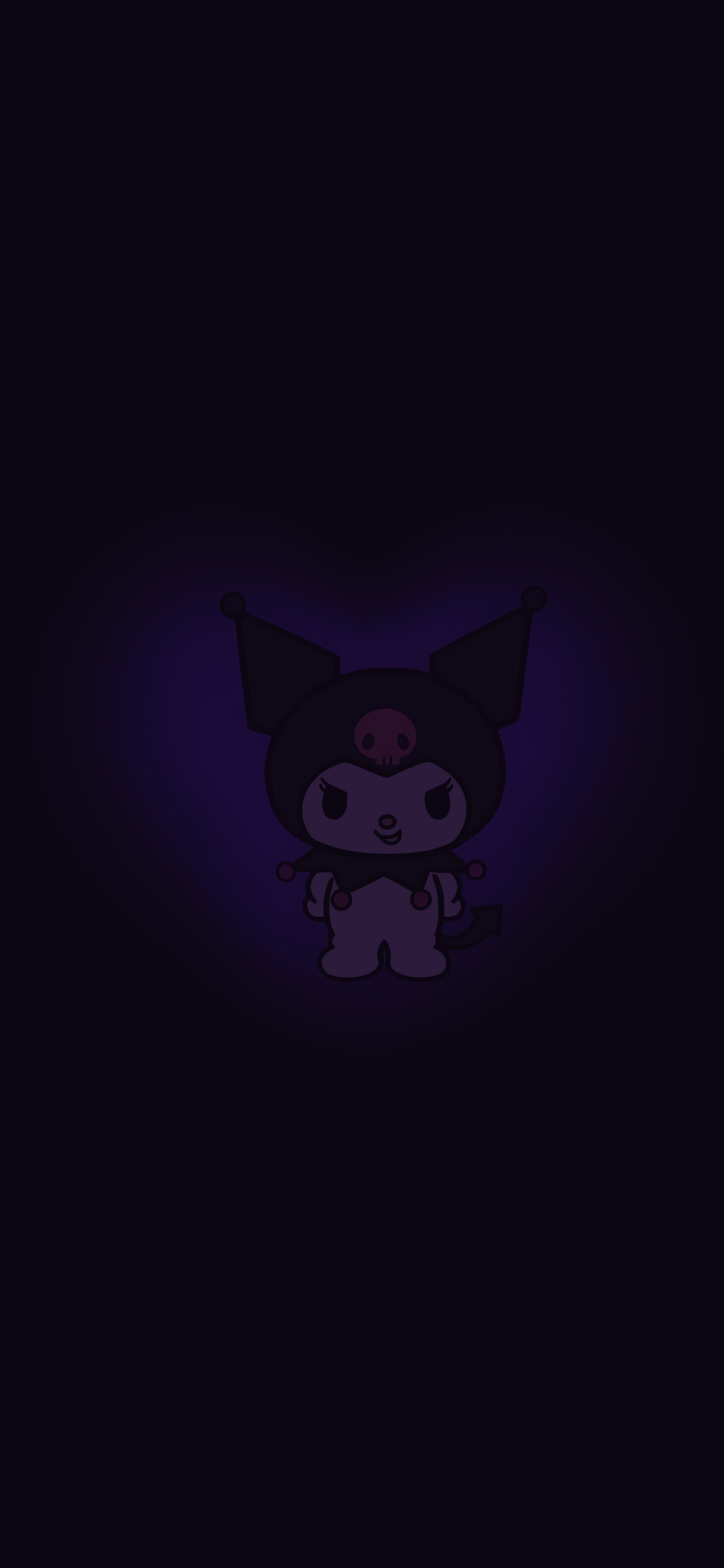 2000x4329 Kuromi Cute Dark Theme Wallpaper Sanrio Wallpaper HD