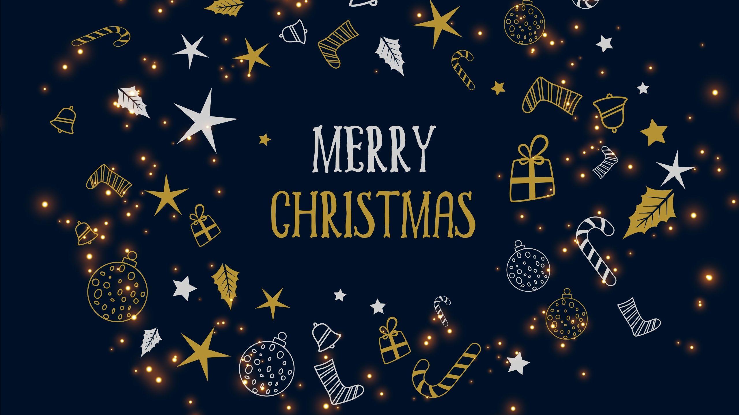 2560x1440 Merry Christmas 1440P Resolution Wallpaper, HD